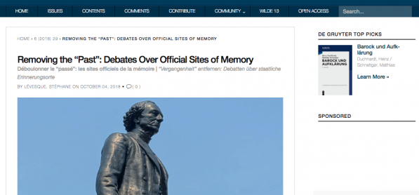 Removing the “Past”: Debates Over Official Sites of Memory - 